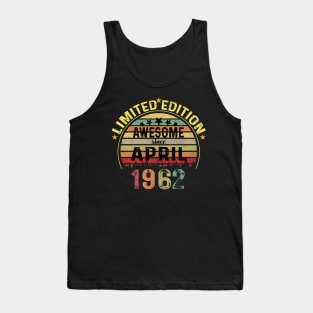 April 1962 62 Years Old 62nd Birthday Tank Top